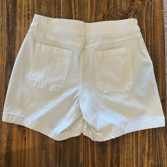Spanx Women’s On The Go 6” Shorts Classic White Size M 4Pockets Stretch Cotton - Picture 4 of 11